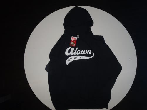 A-Town REPRESENTIN' BLACK GILDAN HEAVY BLEND PULLOVER HOODIE   ( Size : Medium )