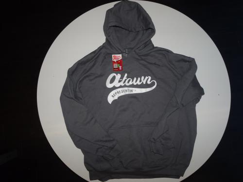 A-Town REPRESENTIN"  "CHARCOAL GREY" GILDAN HEAVY BLEND PULLOVER HOODIE ( Size: 3XL )