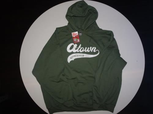 A-Town REPRESENTIN"  "MILITARY GREEN" GILDAN HEAVY BLEND PULLOVER HOODIE ( Size : 2Xl )