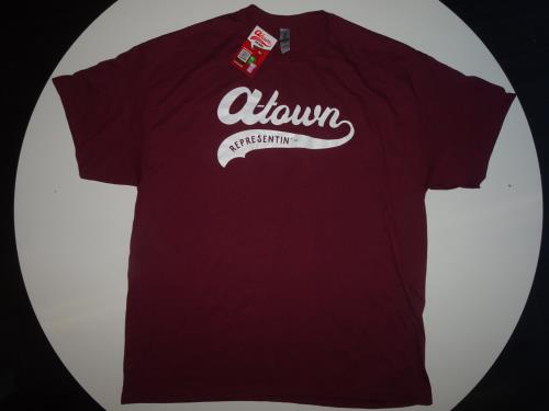 A-Town REPRESENTIN"  "MAROON" GILDAN ADULT 50/50 DRY BLEND T-SHIRT  ( Size: Medium )