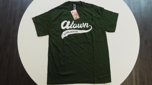 A-TOWN REPRESENTIN' FOREST GREEN GILDAN DRY BLEND T-SHIRT (Size: Medium )
